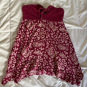 Vintage Y2K American Eagle Magenta Pink Bohemian Indie Babydoll Tube Top XS